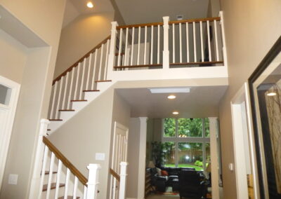 Totally Traditional to Striking Entry Staircase